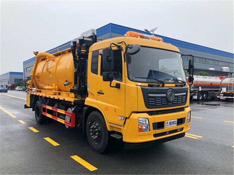 國六東風(fēng)天錦15方清洗吸污車帶副發(fā)